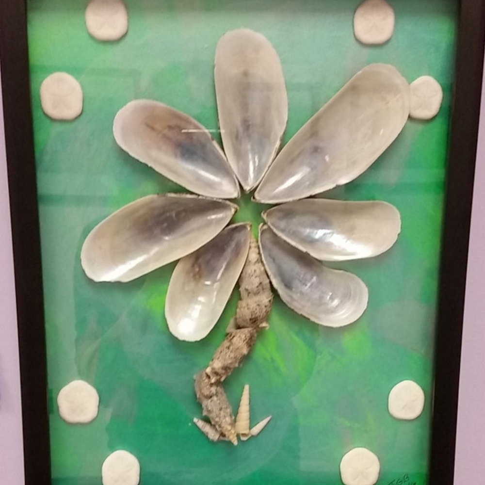 Wall Art Seashell Flower